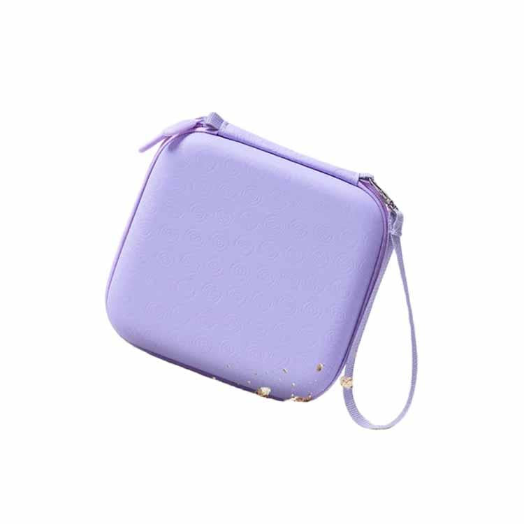 Estuche rígido de transporte, bolsa protectora portátil de almacenamiento con asa (morado)