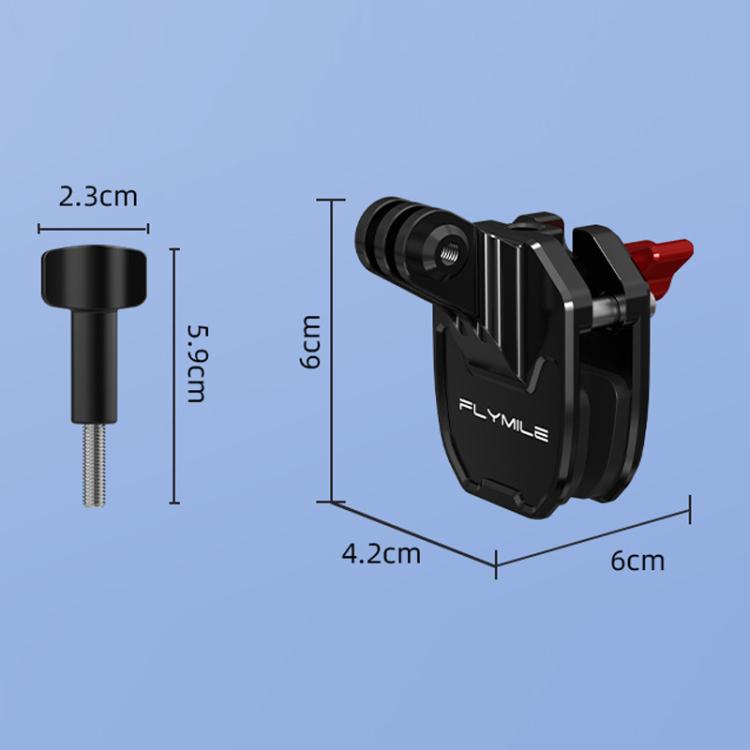 Clip de montaje para parabrisas de motocicleta con cámara Flymile para DJI Osmo 360 / Osmo Action 5 (FLY058) para DJI DJI Os…