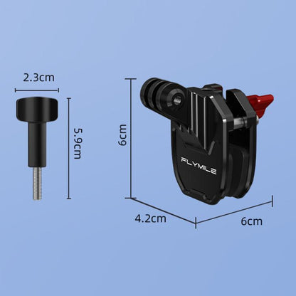 Clip de montaje para parabrisas de motocicleta con cámara Flymile para DJI Osmo 360 / Osmo Action 5 (FLY058) para DJI DJI Os…