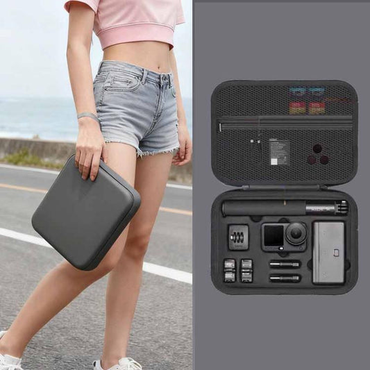 Estuche de transporte, bolsa de almacenamiento de EVA+PU con amortiguación, color gris para DJI Osmo Action 6