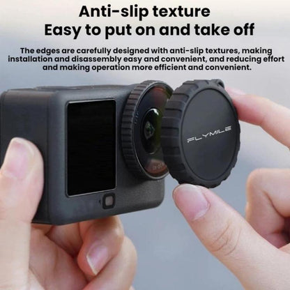 Tapa de lente de silicona protectora a prueba de polvo Flymile para DJI Osmo Action 6 (negra) — imagen 8
