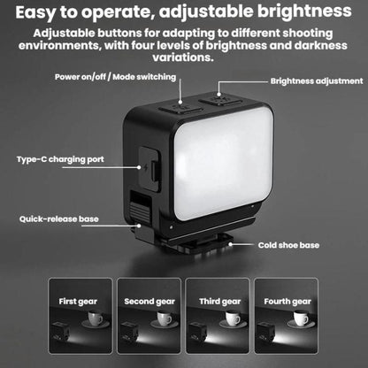 Luz magnética para selfies Flymile para DJI Osmo Action 6 (negra) — imagen 3