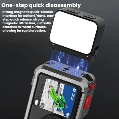 Luz magnética para selfies Flymile para DJI Osmo Action 6 (negra) — imagen 6