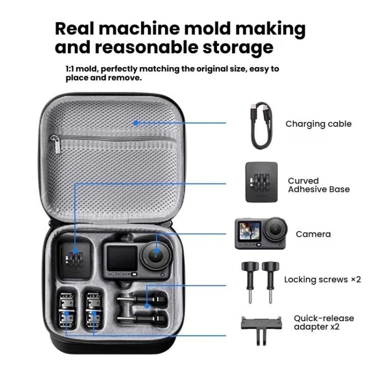 Bolsa de almacenamiento color macarrón para DJI Osmo Action 6 (negra) — imagen 4