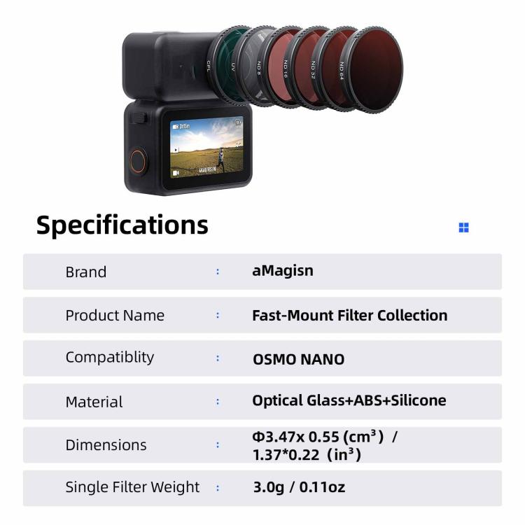 Filtro aMagisn de cambio rápido ND8+ND16+ND32+CPL — imagen 11