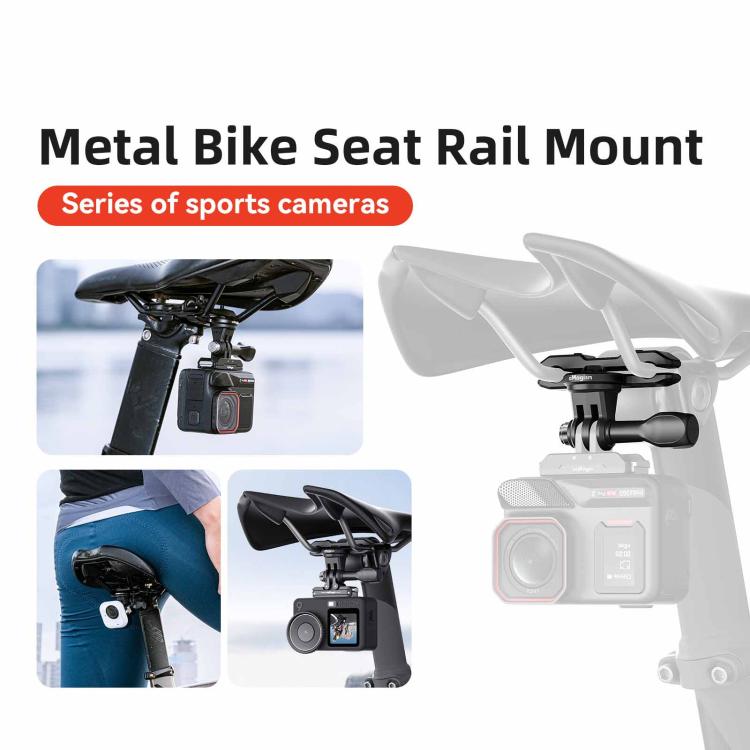 Soporte AMagisn - Universal para riel de sillín de bicicleta para cámaras de acción (negro) — imagen 2