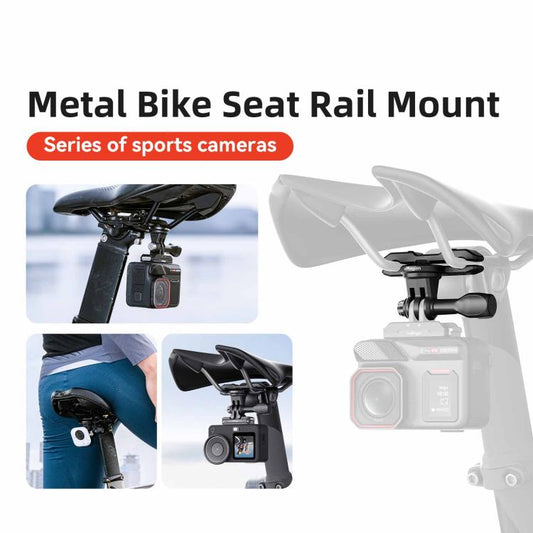 Soporte AMagisn - Universal para riel de sillín de bicicleta para cámaras de acción (negro) — imagen 2