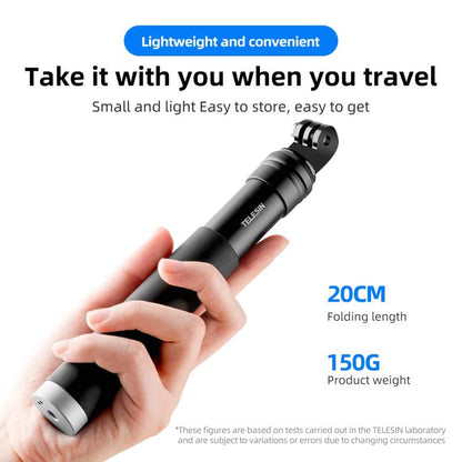 Trípode selfie extensible TELESIN 2 en 1 de 0,9m — para cámaras de acción y smartphones — imagen 5