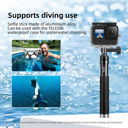 Trípode selfie extensible TELESIN 2 en 1 de 0,9m — para cámaras de acción y smartphones — imagen 8