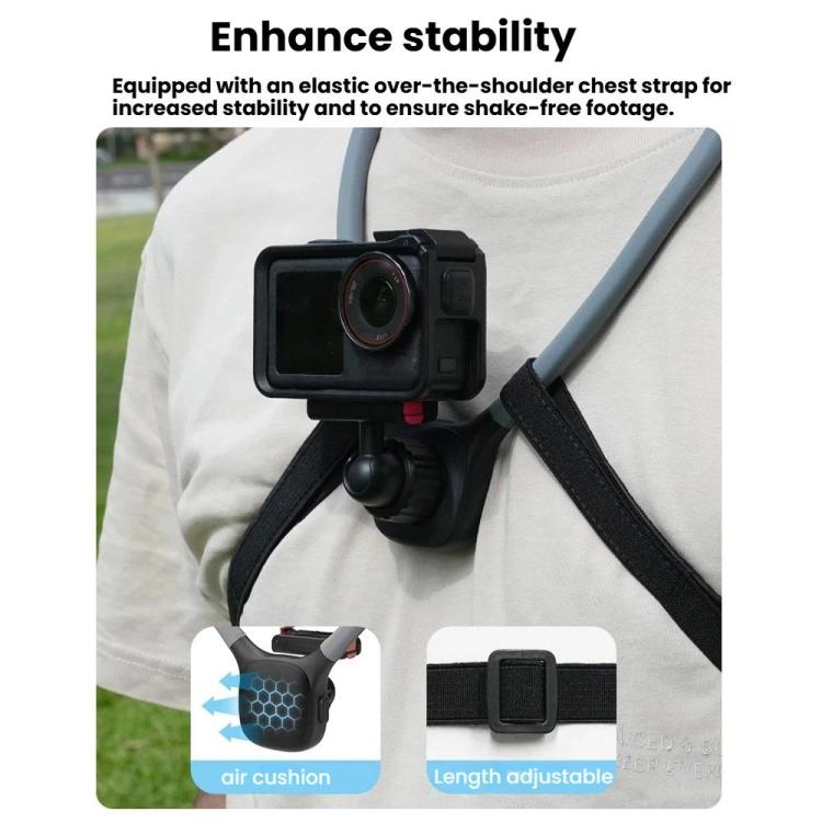 Soporte magnético de cuello de liberación rápida para DJI Osmo 360 / Osmo Action 5 (negro) para DJI DJI Osmo 360, DJI Osmo A…