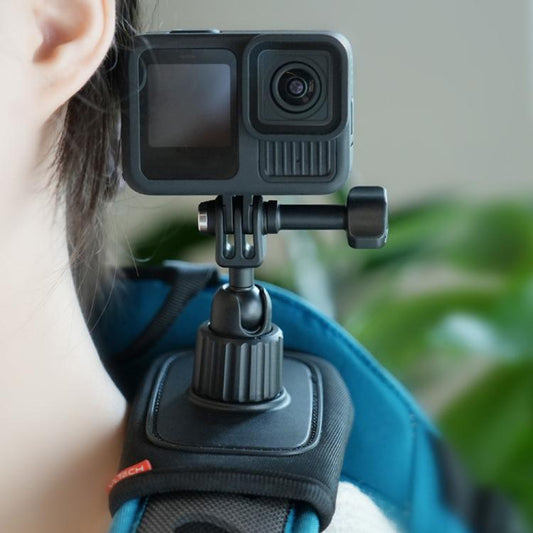 Soporte Universal para correa de hombro para cámaras de acción con rótula giratoria de 360 grados para grabación en primera……
