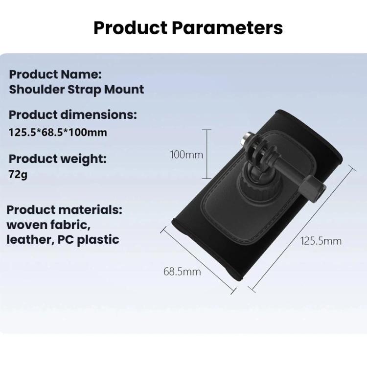 Soporte Universal para correa de hombro para cámaras de acción con rótula giratoria de 360 grados para grabación en primera……