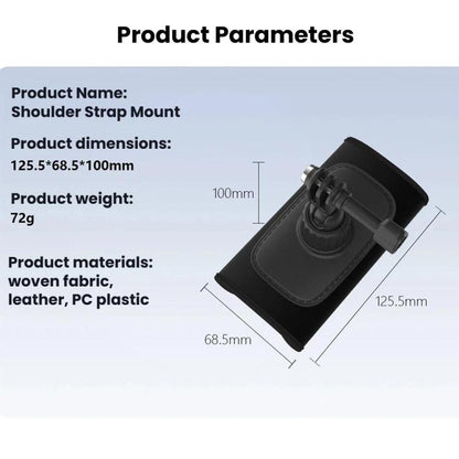 Soporte Universal para correa de hombro para cámaras de acción con rótula giratoria de 360 grados para grabación en primera……