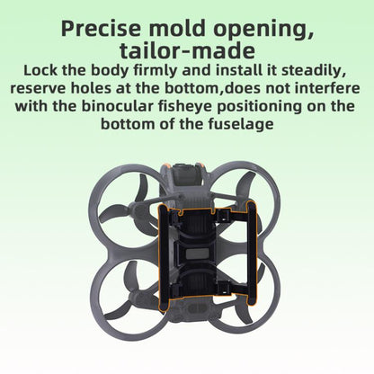 Tren de aterrizaje plegable con aumento de altura para dron de carreras BRDRC para DJI Avata 2 (negro) — imagen 3