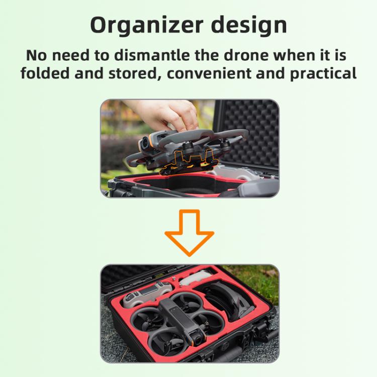 Tren de aterrizaje plegable con aumento de altura para dron de carreras BRDRC para DJI Avata 2 (negro) — imagen 4
