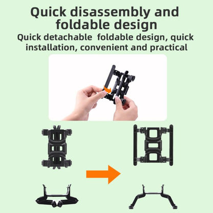 Tren de aterrizaje plegable con aumento de altura para dron de carreras BRDRC para DJI Avata 2 (negro) — imagen 5