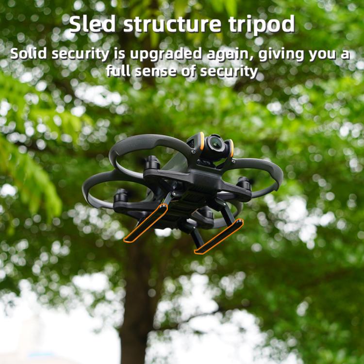 Tren de aterrizaje plegable con aumento de altura para dron de carreras BRDRC para DJI Avata 2 (negro) — imagen 8