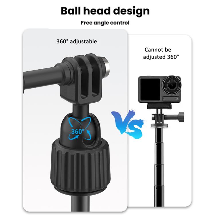 Trípode de mano Mini para selfies, ajustable, de 19 a 43 cm, con rótula giratoria de 360 grados para cámaras de acción unive…