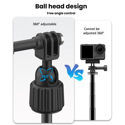 Trípode de mano Mini para selfies, ajustable, de 19 a 43 cm, con rótula giratoria de 360 grados para cámaras de acción unive…