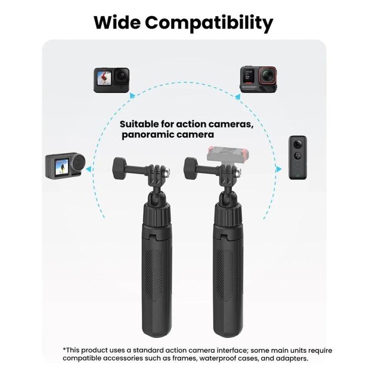 Trípode de mano Mini para selfies, ajustable, de 19 a 43 cm, con rótula giratoria de 360 grados para cámaras de acción unive…