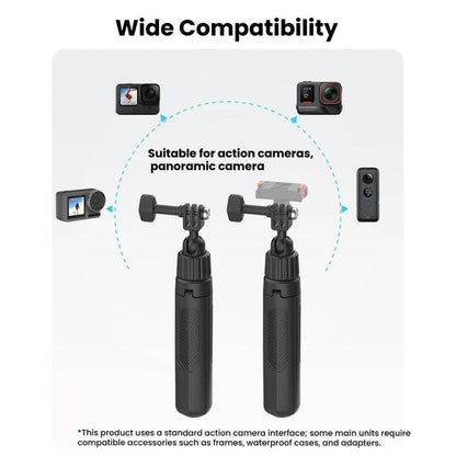 Trípode de mano Mini para selfies, ajustable, de 19 a 43 cm, con rótula giratoria de 360 grados para cámaras de acción unive…