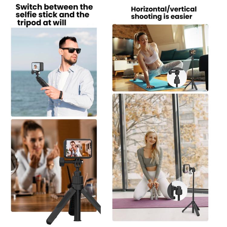 Trípode de mano Mini para selfies, ajustable, de 19 a 43 cm, con rótula giratoria de 360 grados para cámaras de acción unive…