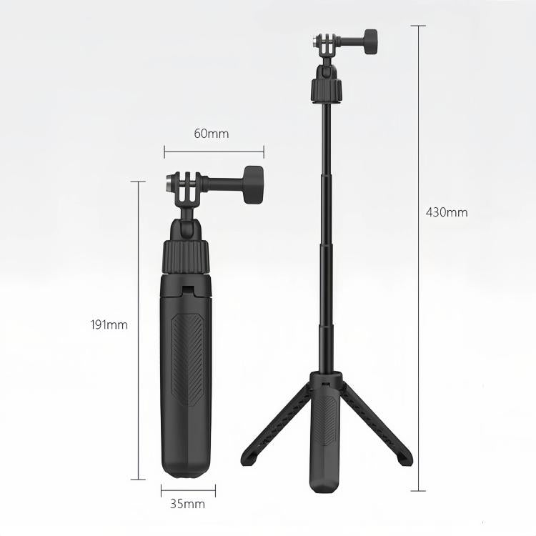 Trípode de mano Mini para selfies, ajustable, de 19 a 43 cm, con rótula giratoria de 360 grados para cámaras de acción unive…