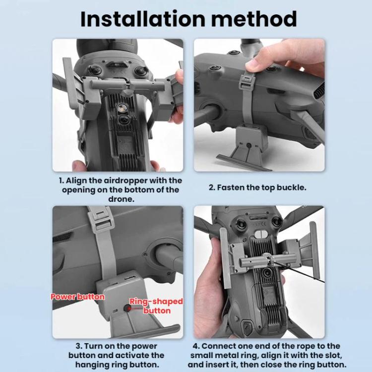 Sistema de lanzamiento aéreo BRDRC para DJI Mavic 4 Pro (gris) — imagen 8