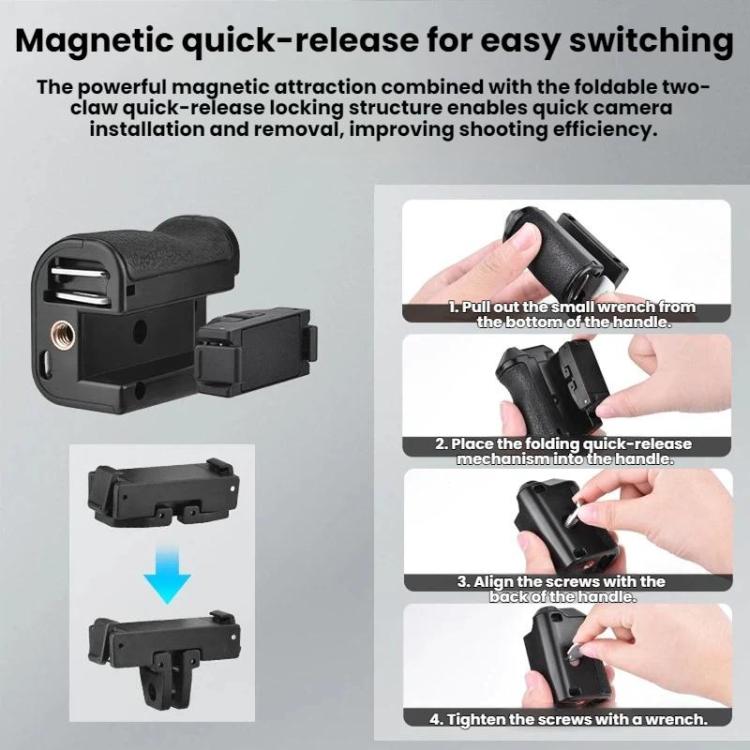 Empuñadura de obturador para cámara /4/5 Pro para DJI Osmo Action 3 (negra) — imagen 9