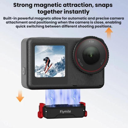 Base adaptadora de expansión magnética de liberación rápida Flymile para DJI Osmo Action 3 (negra) — imagen 6