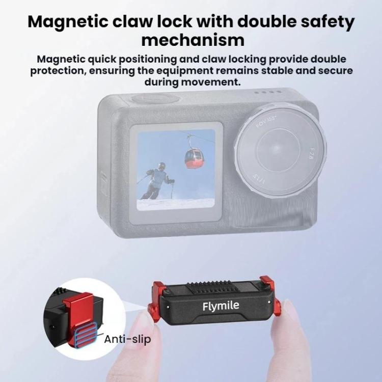 Base adaptadora de expansión magnética de liberación rápida Flymile para DJI Osmo Action 3 (negra) — imagen 7