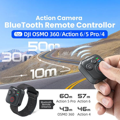 Obturador remoto Bluetooth aMagisn para DJI Osmo 360 / Osmo Action 6 (negro) para DJI DJI Osmo 360, DJI Osmo Action 6 — imag…