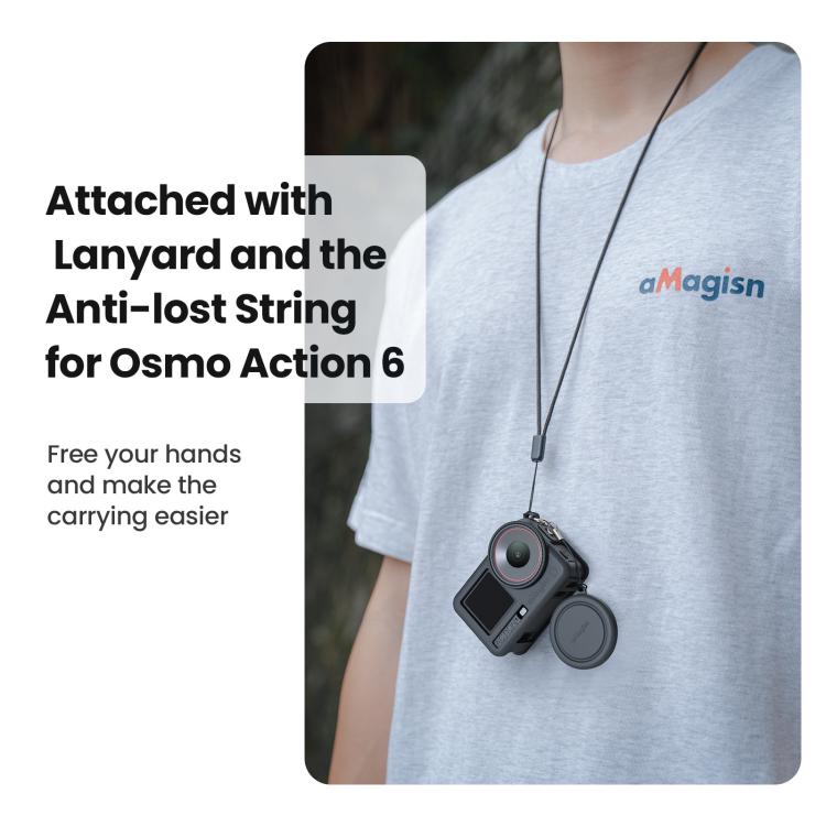 Funda de silicona aMagisn para DJI Osmo Action 6 (gris) — imagen 6