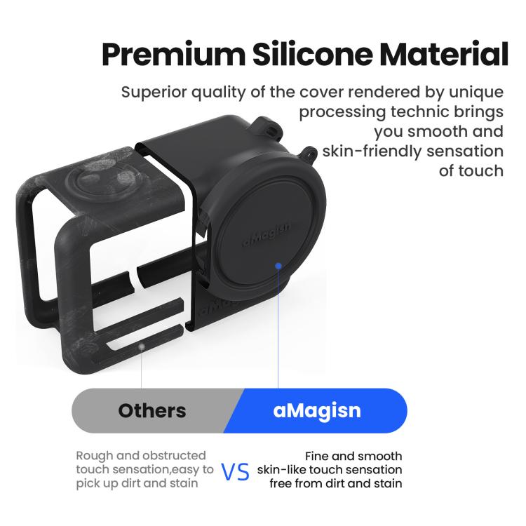 Funda de silicona aMagisn para DJI Osmo Action 6 (gris) — imagen 7