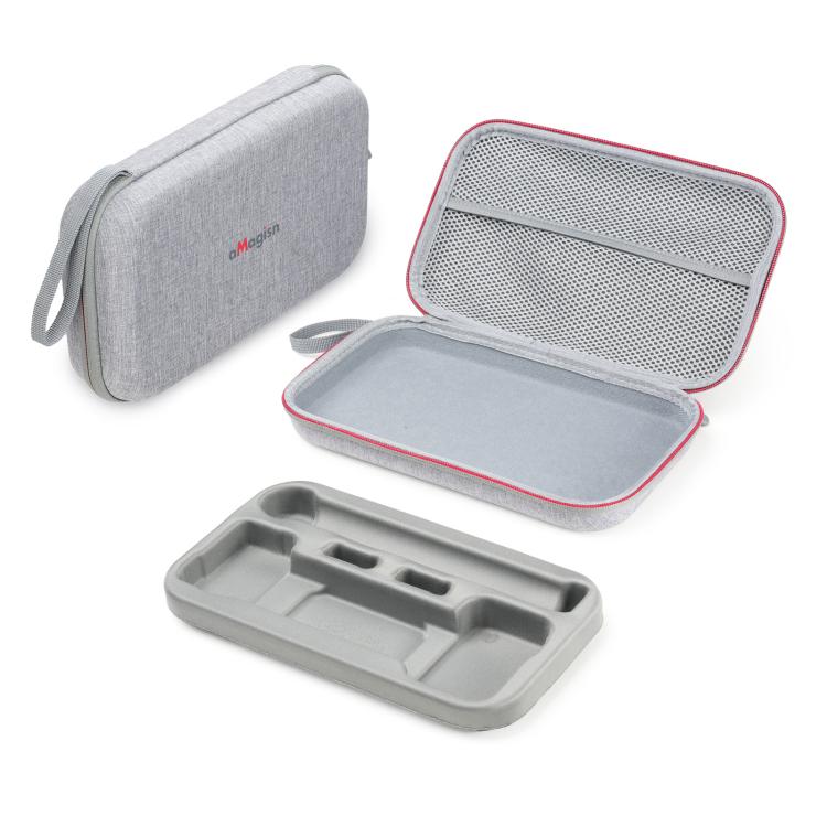 Estuche de transporte aMagisn de carcasa rígida mediana con inserto de espuma extraíble (gris) para DJI Osmo Action 6