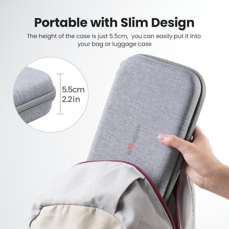 Estuche de transporte aMagisn de carcasa rígida mediana con inserto de espuma extraíble (gris) para DJI Osmo Action 6 — imag…
