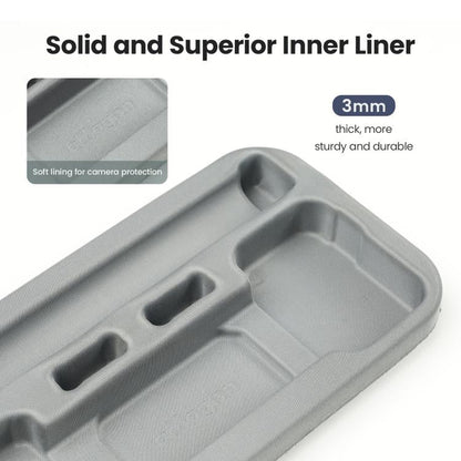 Estuche de transporte aMagisn de carcasa rígida mediana con inserto de espuma extraíble (gris) para DJI Osmo Action 6 — imag…
