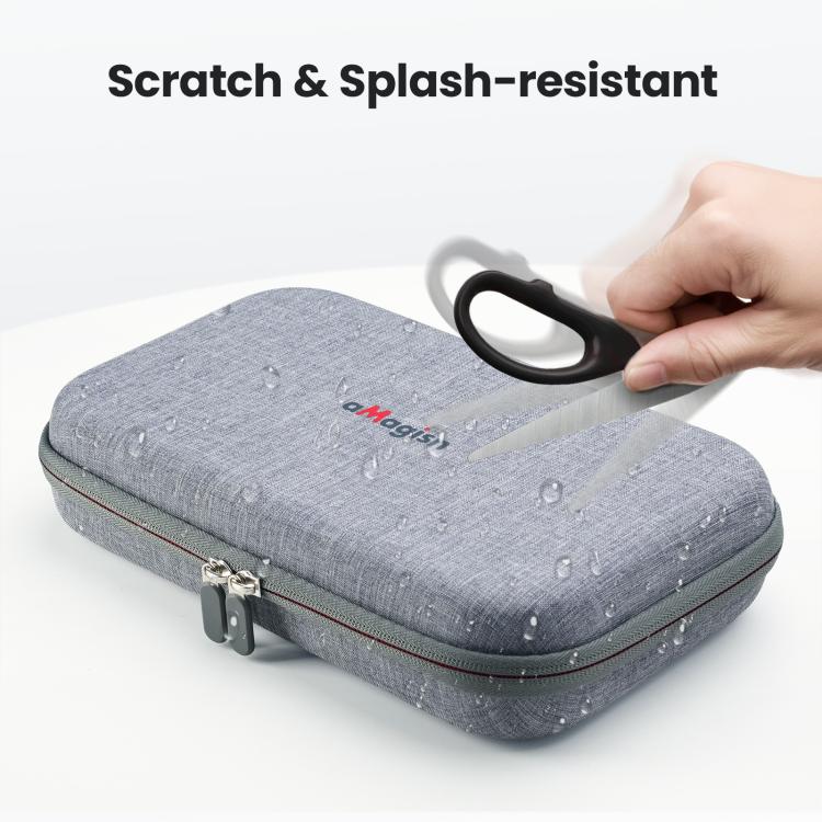 Estuche de transporte aMagisn de carcasa rígida mediana con inserto de espuma extraíble (gris) para DJI Osmo Action 6 — imag…