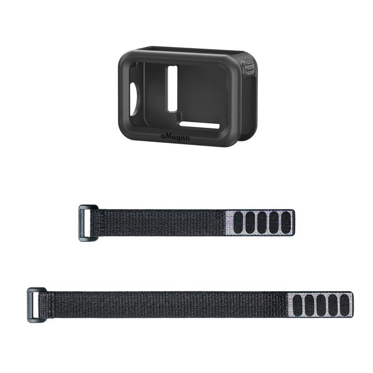 Estuche de silicona aMagisn con correa de muñeca multifuncional (negro)