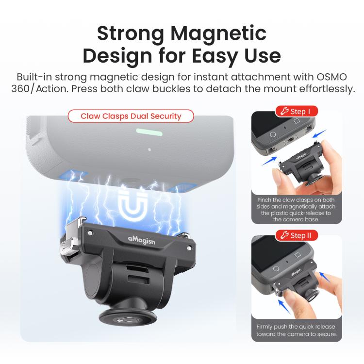 Adaptador de liberación rápida ajustable AMigisn para DJI Osmo 360 (negro) — imagen 4