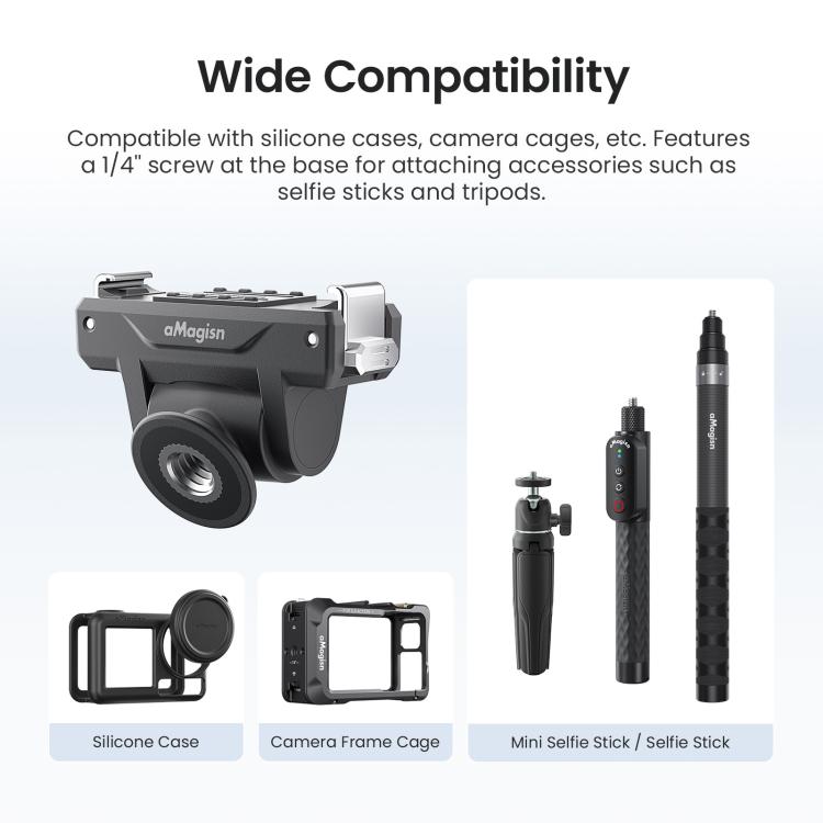 Adaptador de liberación rápida ajustable AMigisn para DJI Osmo 360 (negro) — imagen 10