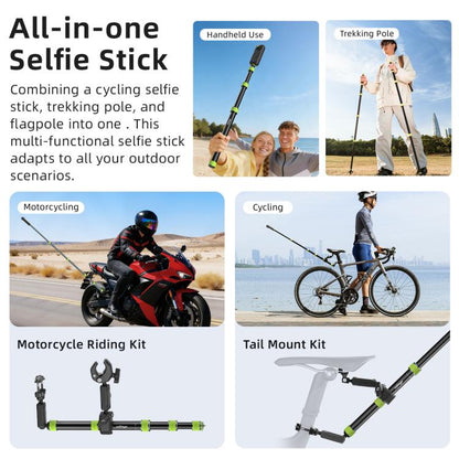Palo selfie telescópico de aluminio aMagisn de 1,1 m para ciclismo, fotografía, cámara, monopié, solo palo — imagen 8