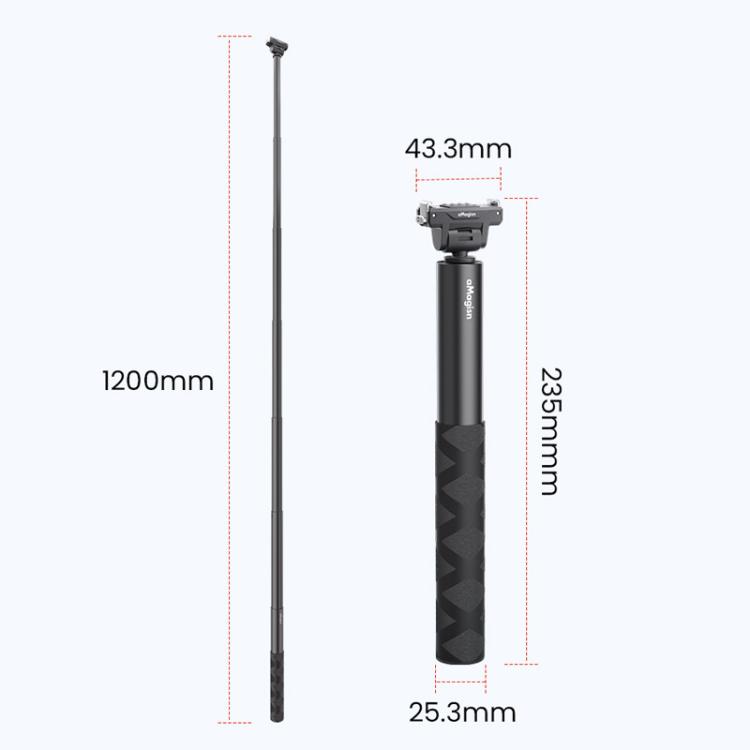 Palo selfie con estabilizador de liberación rápida aMagisn PD16 de 120 cm, Action 5 Pro, Action 4 y Action 3 para DJI Osmo 3…
