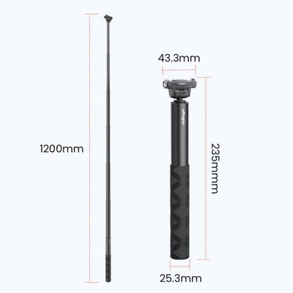 Palo selfie con estabilizador de liberación rápida aMagisn PD16 de 120 cm, Action 5 Pro, Action 4 y Action 3 para DJI Osmo 3…