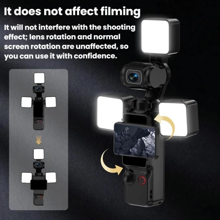 Desiontal PM-06 Luz de relleno magnética de liberación rápida, luz portátil para cámaras de acción para DJI Osmo Pocket 3 —…