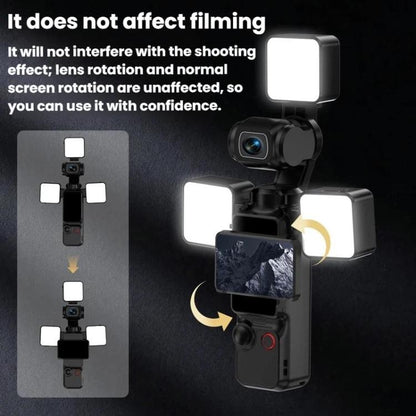 Desiontal PM-06 Luz de relleno magnética de liberación rápida, luz portátil para cámaras de acción para DJI Osmo Pocket 3 —…