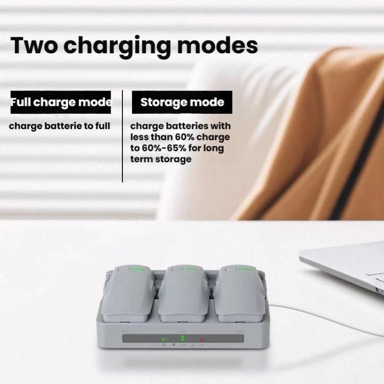 Batería Cargador triple de para DJI Neo (gris) — imagen 2