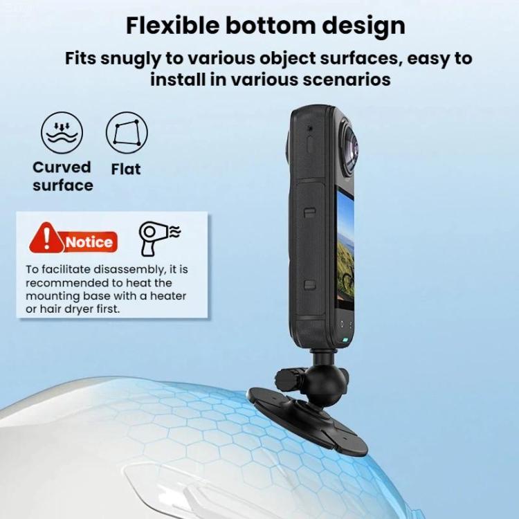 Base Flymile - adhesiva para rótula esférica para DJI Osmo Action 6 (versión de dos puntas) — imagen 4
