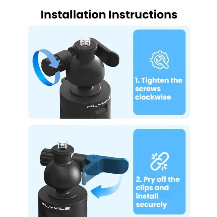 Trípodes de extensión Flymile para palos de selfie /GoPro/Insta360 (versión de dos puntas) — imagen 5