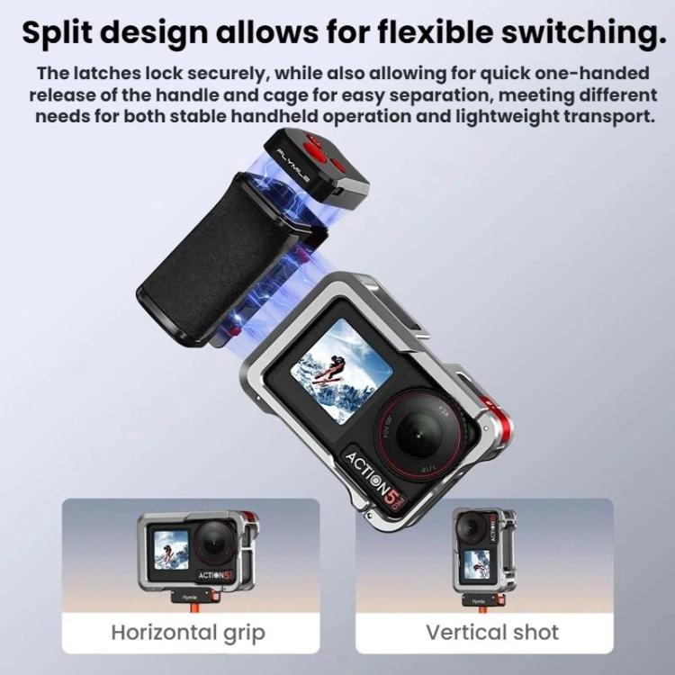 Empuñadura magnética de liberación rápida Flymile para cámara de acción para fotografía urbana para DJI Osmo Action 6 (para……